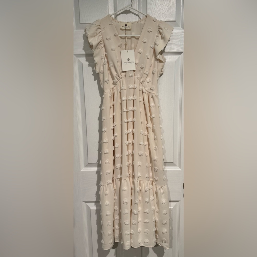 Cream Midi Dress